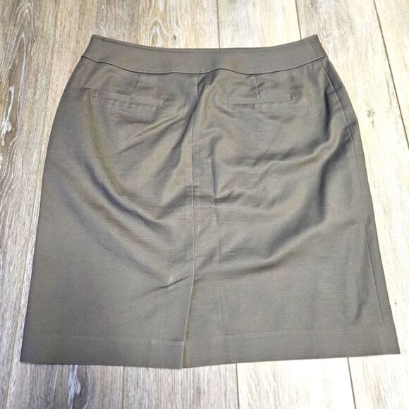 Halogen Taupe Classic Pencil Skirt Grey Women's 10 Office Siren Academia - Picture 5 of 7